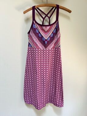 Prana ~ Racerback Cora Geometric Ikat Tank Dress in size Large